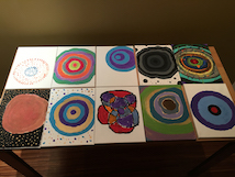 Abstract circle paintings