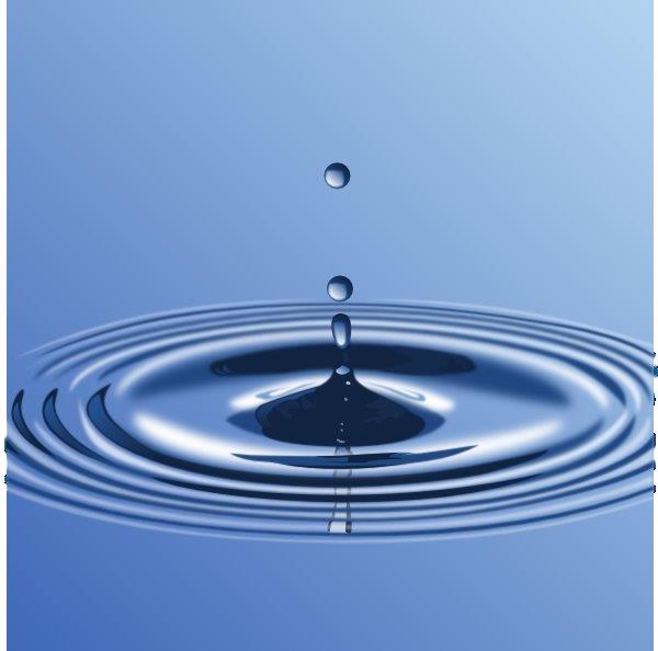 Drop of water with ripples cascading outward