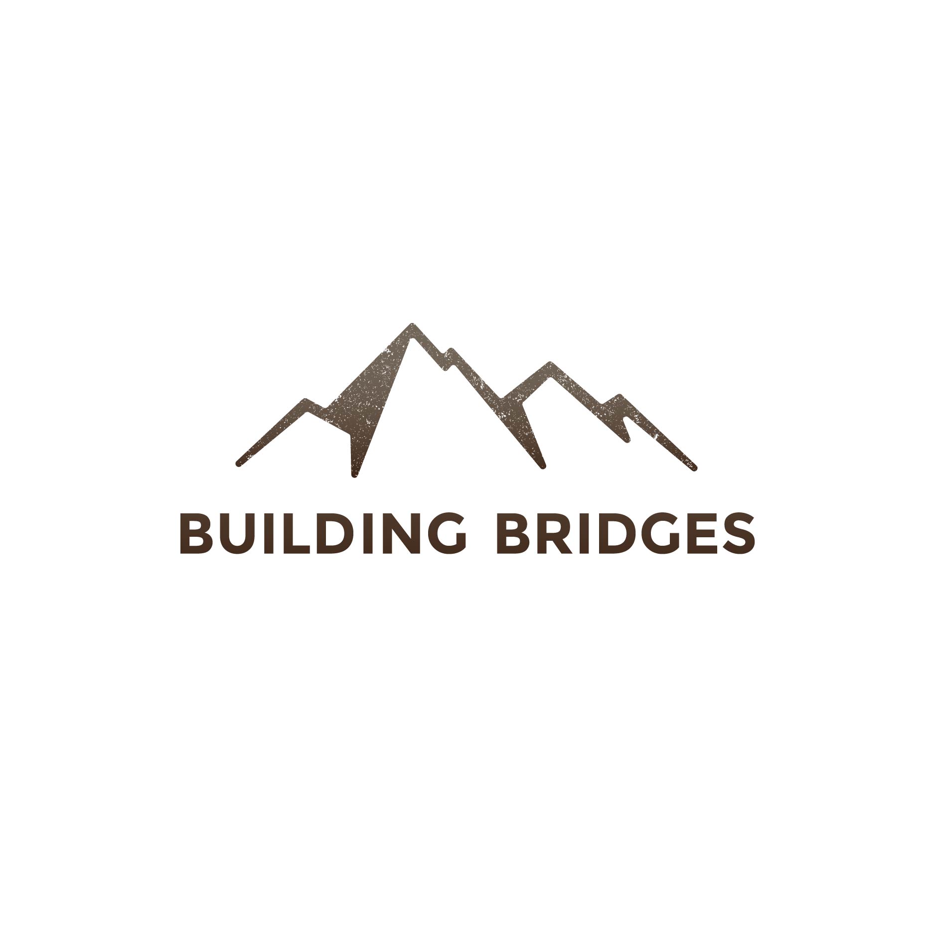 logo for Building Bridges which is mountains & the words Building Bridges
