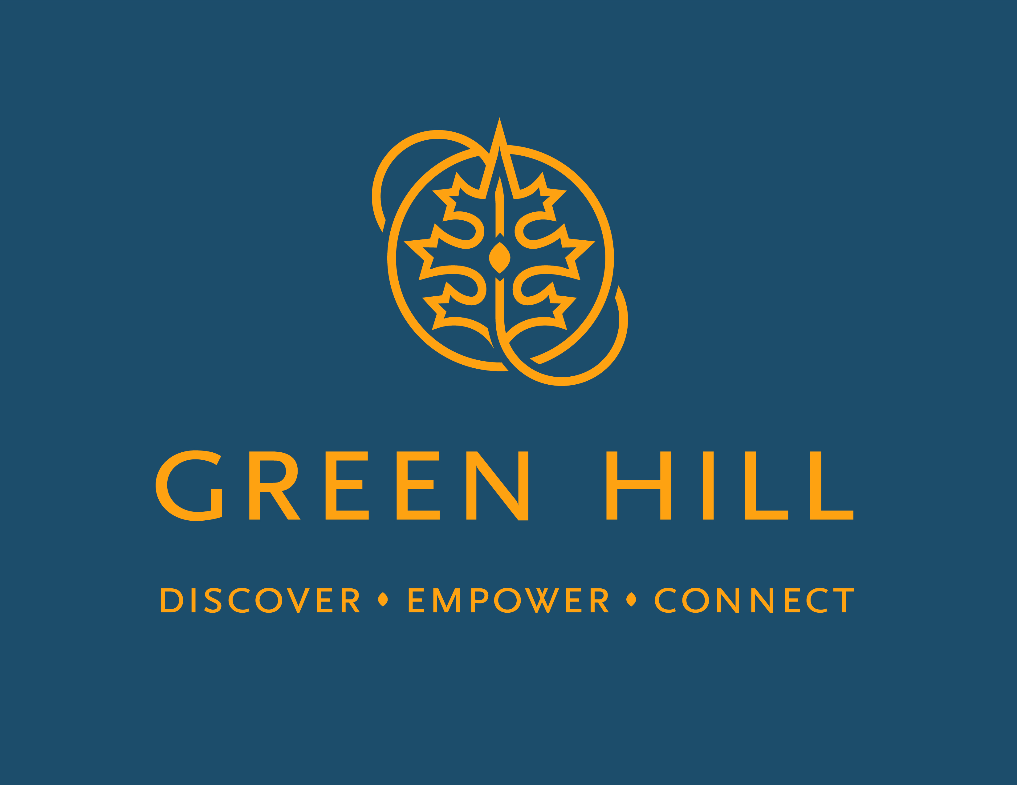 Green Hill Recovery logo with discover, empower & connect.