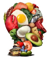 picture of the brain with the foods
