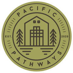 logo, Pacific Pathways which is located in Petaluma, CA