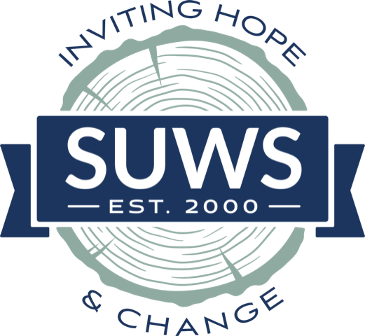 Logo for SUWS of the Carolinas with tagline Inviting Hope & Change