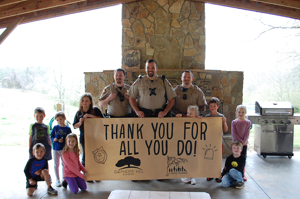 photo of Shepards Hill sign for local law enforcement