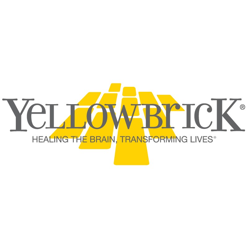 logo for Yellowbrick with tagline: Healing the brain transforming lives.